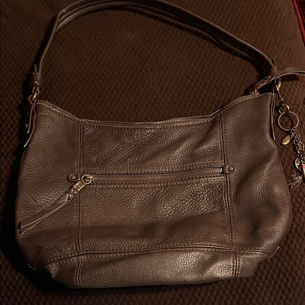 The Sak Dark Brown Leather Shoulder Bag